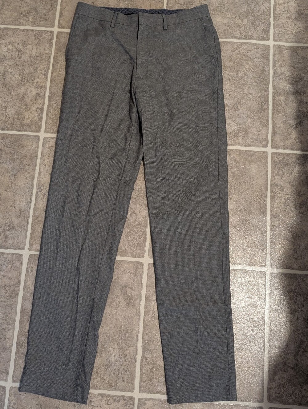J.M. Haggar Grey Dress Pants, 32x34, Slim Fit